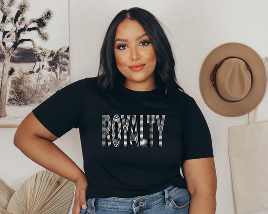 Camiseta con cuello de pico "Bling Royalty"